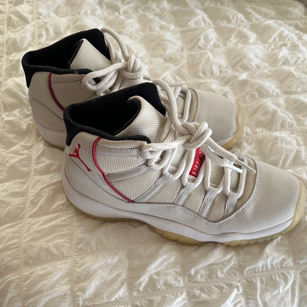 Jordan High-Top Sneakers in White and Red